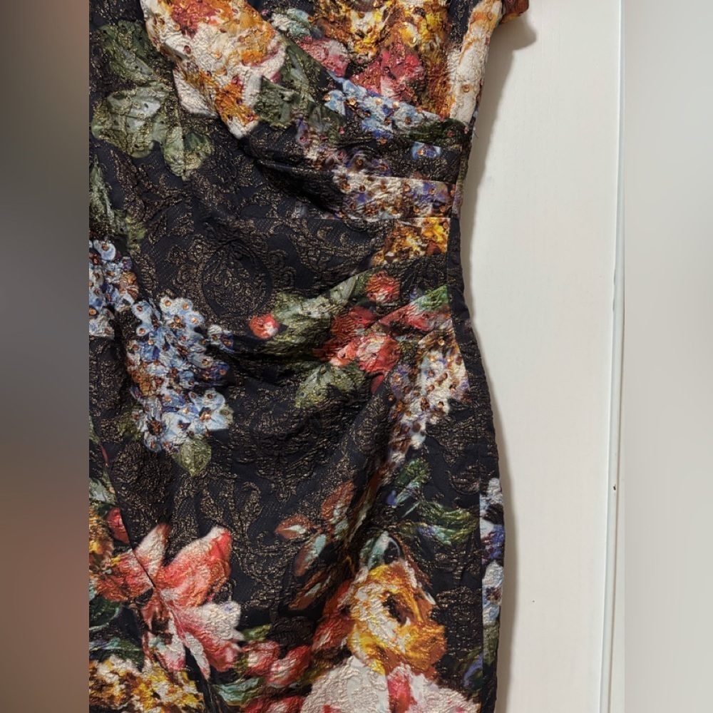 Adrianna Papell Floral V-Neck Dress - Picture 5 of 6